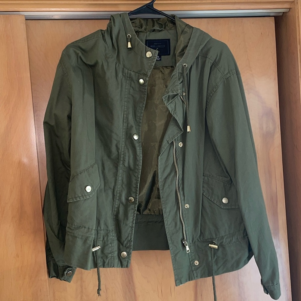 Miss London Black Label green utility jacket size small